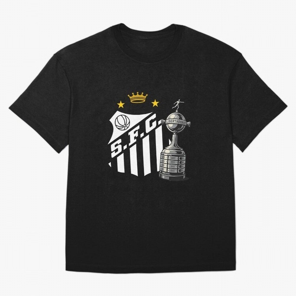 Santos Of Brazil With The Libertadores Cup Oversized T-Shirt Stand Proud for FIFA World Cup 2026 for Fans of Neymar and Argentina, Bringing Classic Soccer Heritage, Championship Pressure, Fan Loyalty and International Pride; Ideal for Passionate