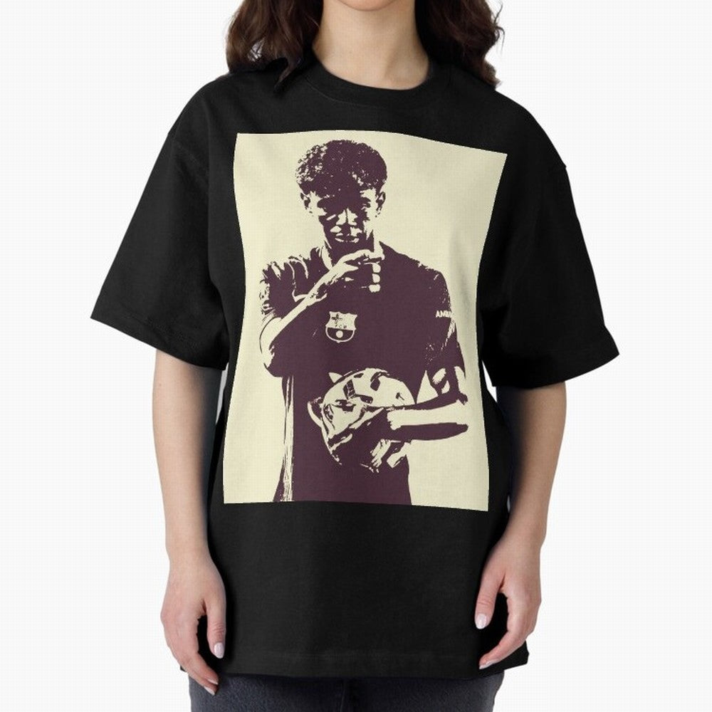 Lamine Yamal black and white Oversized T-Shirt Relive the Noise and Pride of FIFA World Cup 2026 Group Stage for Fans of Haaland and Mbappe and France, Bringing Match Day Excitement, Supporter Culture, Golden Goals and Global Football Passion;