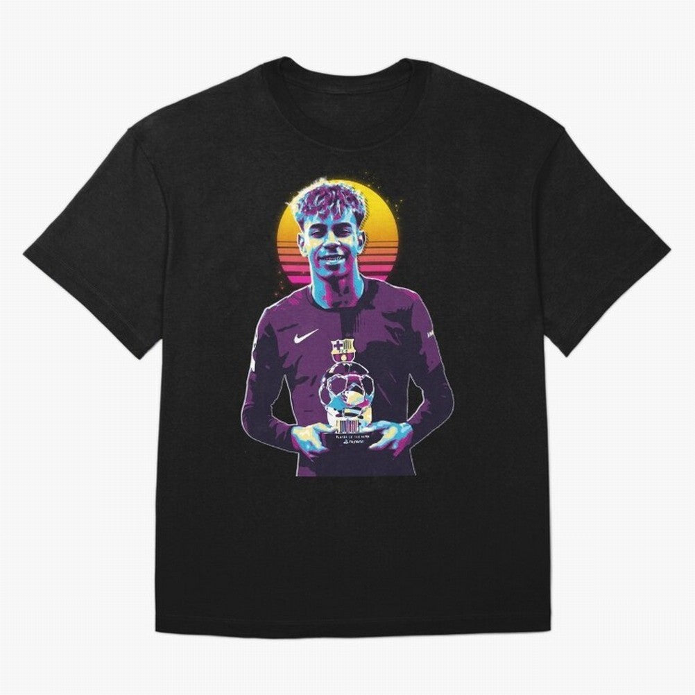 Lamine Yamal holding the trophy Classic T-Shirt Celebrate Classic Football Spirit in FIFA World Cup 2026 Group Stage Spirit, Made for Argentina and Brazil, Haaland, Football Passion, Legendary Performances, Festival Vibes and Supporter Community;