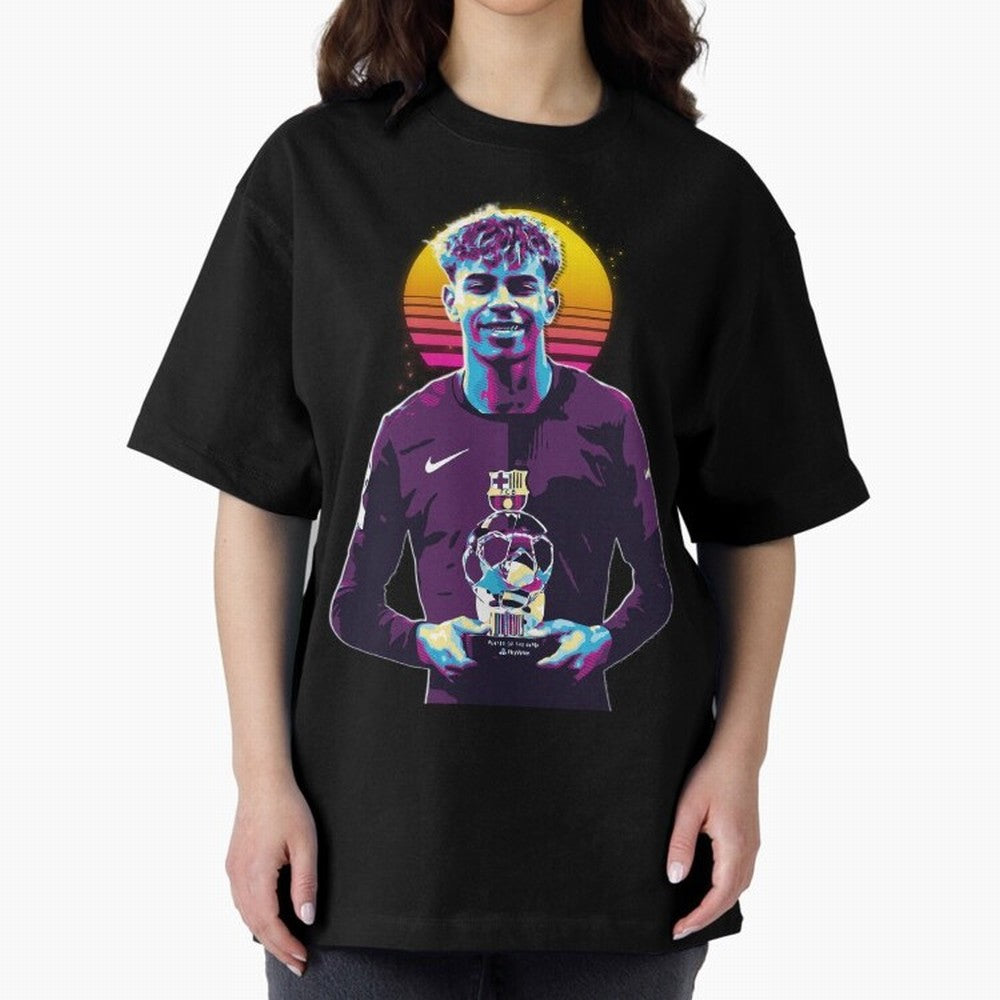 Lamine Yamal holding the trophy Classic T-Shirt Celebrate Classic Football Spirit in FIFA World Cup 2026 Group Stage Spirit, Made for Argentina and Brazil, Haaland, Football Passion, Legendary Performances, Festival Vibes and Supporter Community;