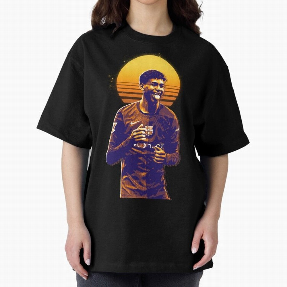 Yamal Lamine fcb club Oversized T-Shirt Spotlight FIFA World Cup 2026 Spirit, Filled with Spain and Netherlands, CR7 and Messi, Championship Spirit, Famous Goals, Roaring Crowds and International Football Unity; Great for Supporters Who Love