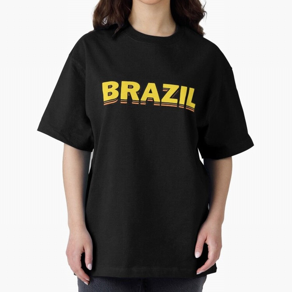 Brazil, yellow 3d sign Classic T-Shirt Bring World Football Passion into FIFA World Cup 2026 USA Canada Mexico Featuring Cristiano Ronaldo, England Energy, Goal Celebration Energy, Supporter Heritage, Football Icons and Worldwide Tournament Joy;