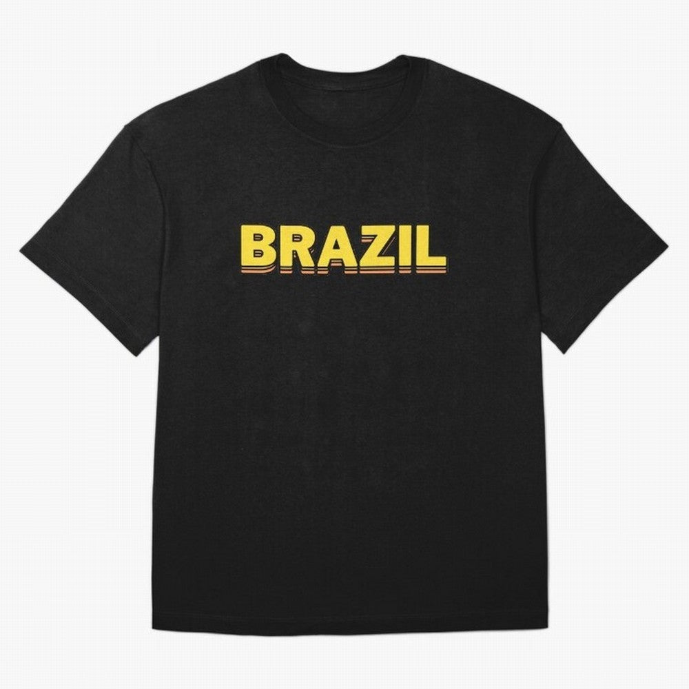Brazil, yellow 3d sign Classic T-Shirt Bring World Football Passion into FIFA World Cup 2026 USA Canada Mexico Featuring Cristiano Ronaldo, England Energy, Goal Celebration Energy, Supporter Heritage, Football Icons and Worldwide Tournament Joy;