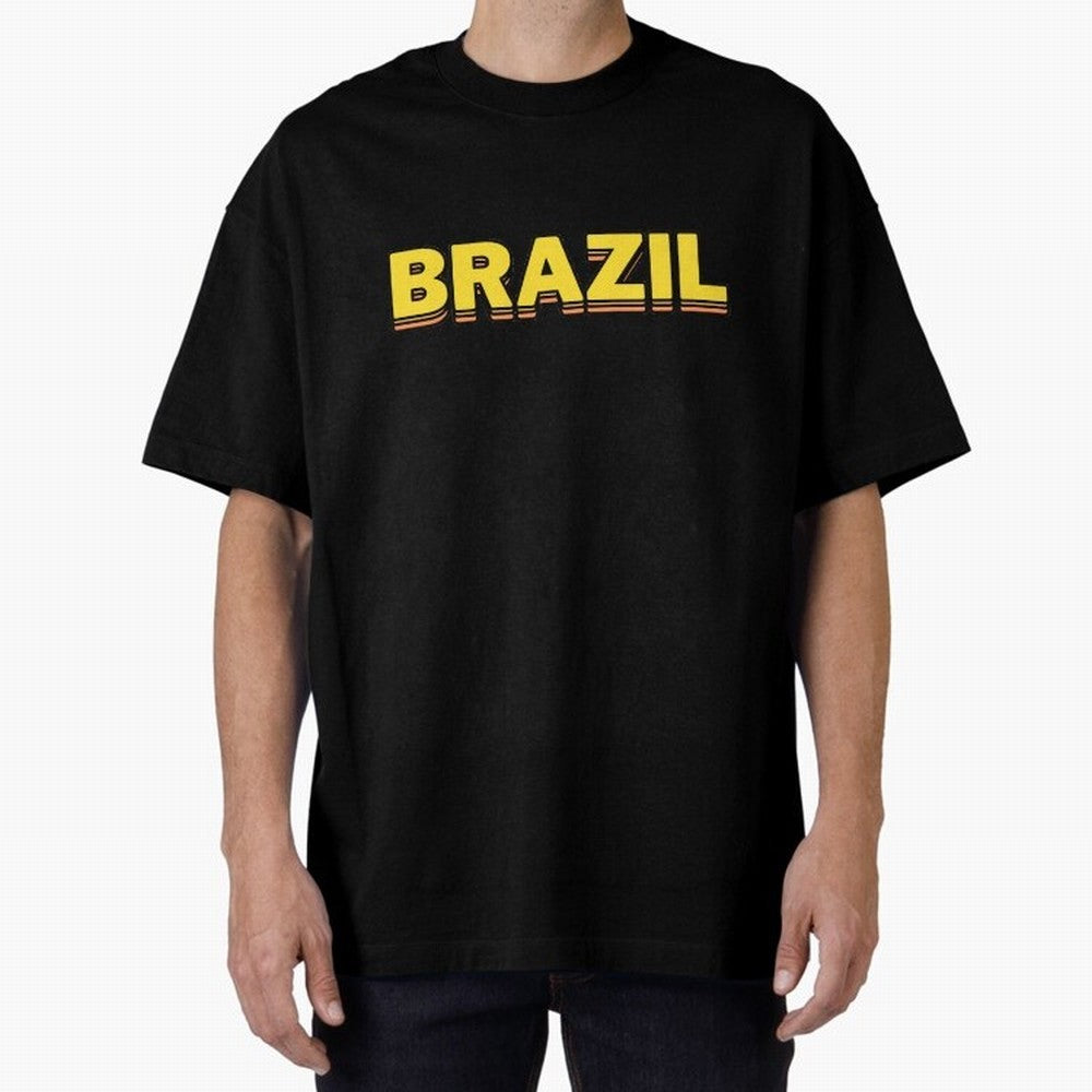 Brazil, yellow 3d sign Classic T-Shirt Bring World Football Passion into FIFA World Cup 2026 USA Canada Mexico Featuring Cristiano Ronaldo, England Energy, Goal Celebration Energy, Supporter Heritage, Football Icons and Worldwide Tournament Joy;