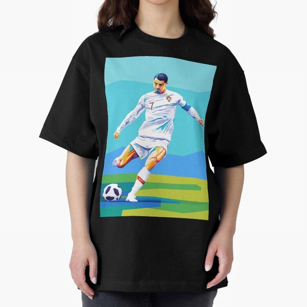 Cristiano Ronaldo Wpap Art Classic T-Shirt Enjoy Match Day Hype around FIFA World Cup 2026 Group Stage, Messi, CR7 and Mbappe, Netherlands, Global Supporter Spirit, Legendary Goals, National Colors and Tournament Celebration; Perfect for Supporters