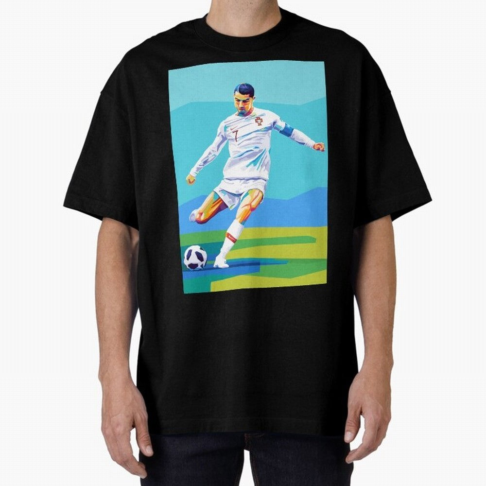 Cristiano Ronaldo Wpap Art Classic T-Shirt Enjoy Match Day Hype around FIFA World Cup 2026 Group Stage, Messi, CR7 and Mbappe, Netherlands, Global Supporter Spirit, Legendary Goals, National Colors and Tournament Celebration; Perfect for Supporters