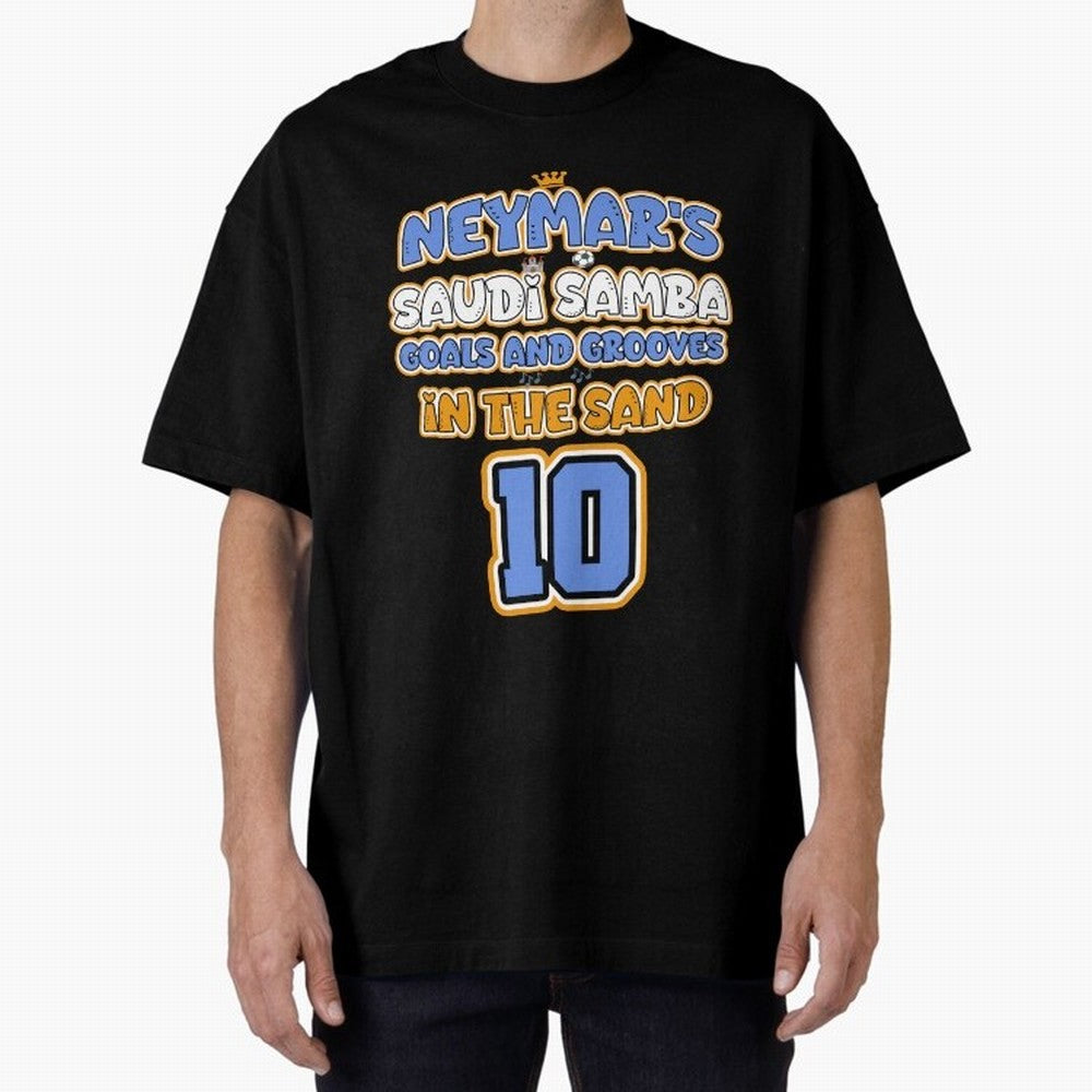 SAUDI SAMBA GOALS & GROOVES Oversized T-Shirt Feel the Trophy Chase of the FIFA World Cup 2026 USA Canada Mexico Journey through CR7 Highlights, Argentina, France and Brazil Pride, Match Day Excitement, Supporter Culture, Golden Goals and Global