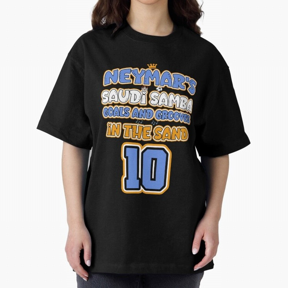 SAUDI SAMBA GOALS & GROOVES Oversized T-Shirt Feel the Trophy Chase of the FIFA World Cup 2026 USA Canada Mexico Journey through CR7 Highlights, Argentina, France and Brazil Pride, Match Day Excitement, Supporter Culture, Golden Goals and Global