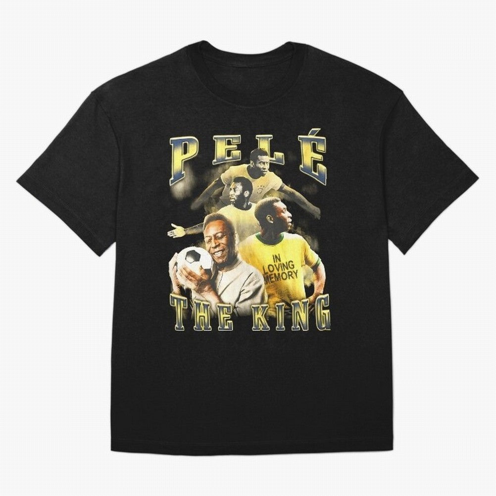 Pele Legend Essential T-Shirt Capture Stadium Memories from Match Day Hype around FIFA World Cup 2026 USA Canada Mexico, Neymar, Haaland and Cristiano Ronaldo, France and Portugal, Global Supporter Spirit, Legendary Goals, National Colors and
