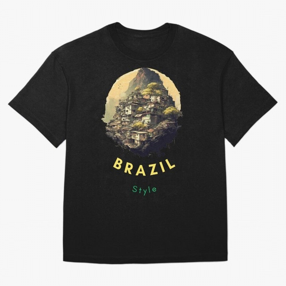 Brazil Style, Japanese Architecture Oversized T-Shirt Fuel Your Fan Pride for Match Day Hype around FIFA World Cup 2026 USA Canada Mexico, Mbappe, Argentina, France and Brazil, Stadium Chants, National Pride, Trophy Dreams and Unforgettable