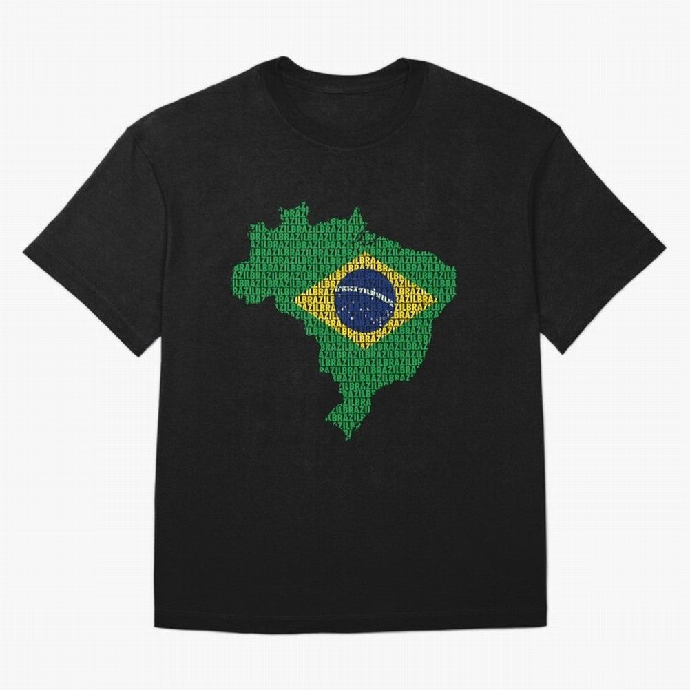 Map of Brazil (Brazil) Oversized T-Shirt Feel the Roar of Match Day Hype around FIFA World Cup 2026 Group Stage, Haaland, England and Germany, Football History, Final Match Energy, Crowd Noise and Once in a Lifetime Moments; Perfect for Fans,