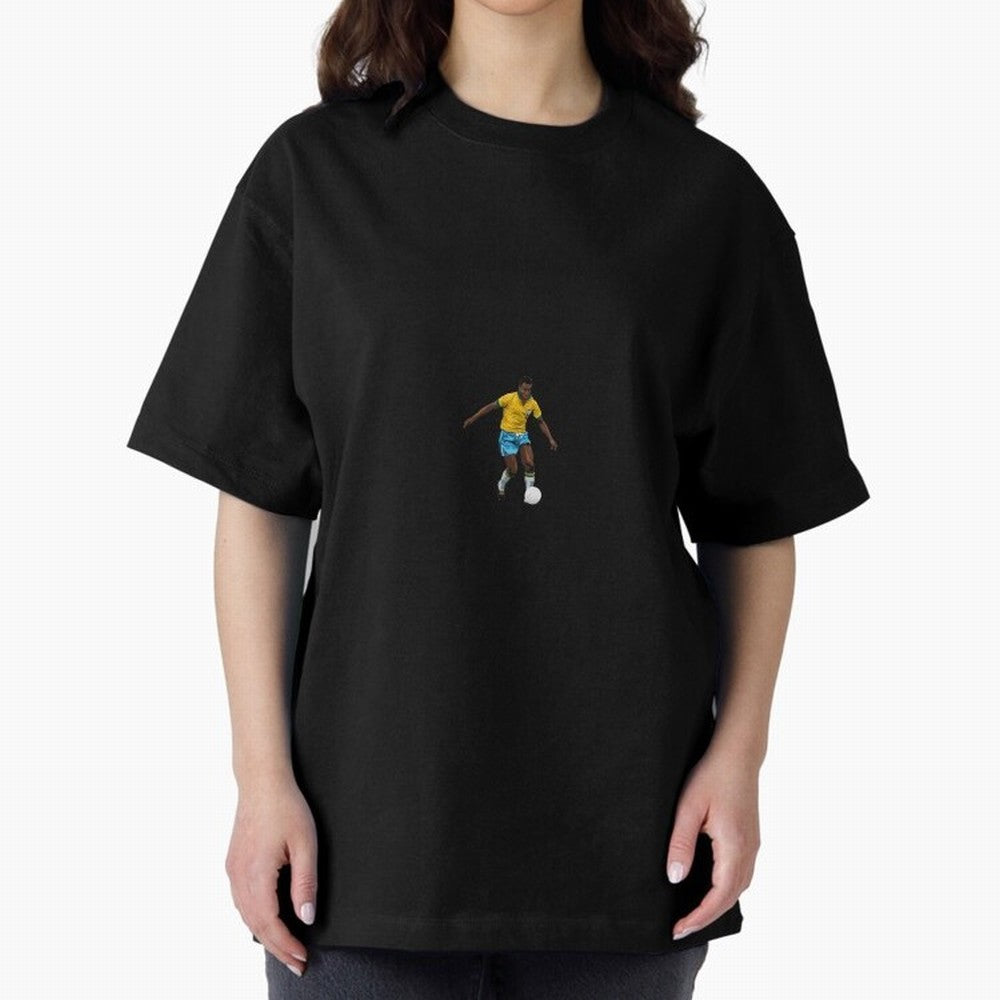 Pele Minimalist Oversized T-Shirt Make Your Look Match Match Day Hype around FIFA World Cup 2026, Mbappe, Portugal, Spain and Germany, Fan Favorite Moments, National Team Passion, Big Match Drama and Soccer History; Made for Die Hard Supporters,