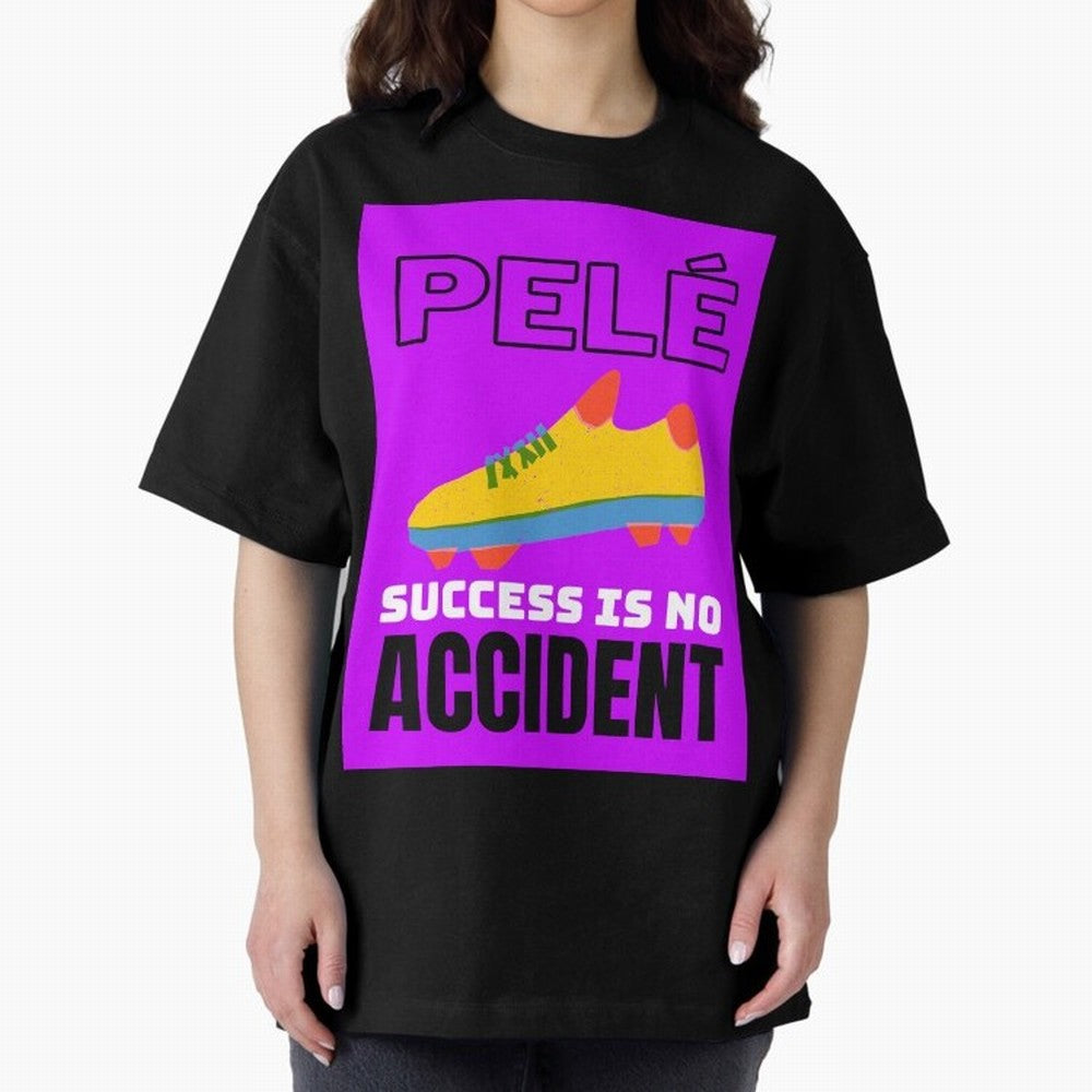 Pele Quote Success Is No Accident Graphic Classic T-Shirt Follow the Road to FIFA World Cup 2026 Group Stage Spirit, Filled with Portugal, Spain and Germany, Mbappe and Neymar, Football History, Final Match Energy, Crowd Noise and Once in a