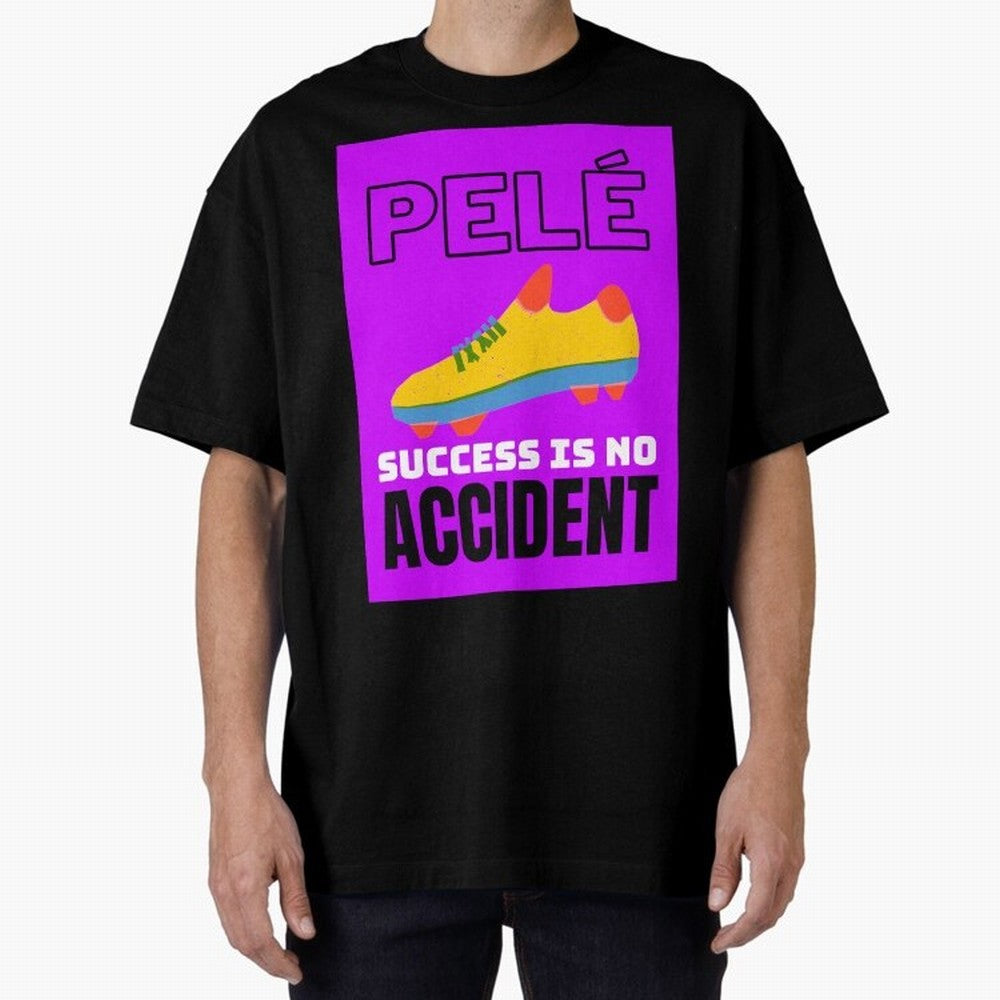Pele Quote Success Is No Accident Graphic Classic T-Shirt Follow the Road to FIFA World Cup 2026 Group Stage Spirit, Filled with Portugal, Spain and Germany, Mbappe and Neymar, Football History, Final Match Energy, Crowd Noise and Once in a