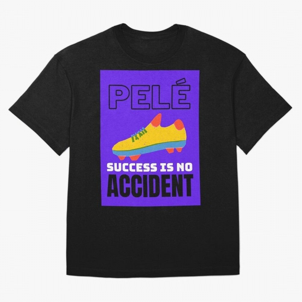Pele Quote Success Is No Accident Graphic Classic T-Shirt Back the Journey through Match Day Hype around FIFA World Cup 2026 Group Stage, Cristiano Ronaldo, Haaland and CR7, Netherlands, Retro Football Energy, Iconic Rivalries, Trophy Chase Drama