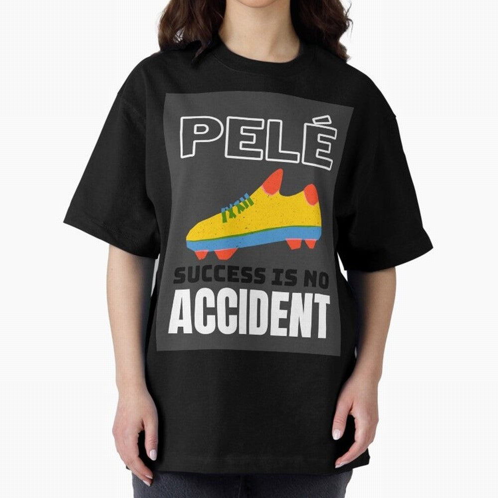 Pele Quote Success Is No Accident Graphic Classic T-Shirt Relive the Noise and Pride of FIFA World Cup 2026 USA Canada Mexico for Fans of Messi, CR7 and Mbappe and Argentina and Brazil, Bringing Football Festival Excitement, Trophy Ambitions,