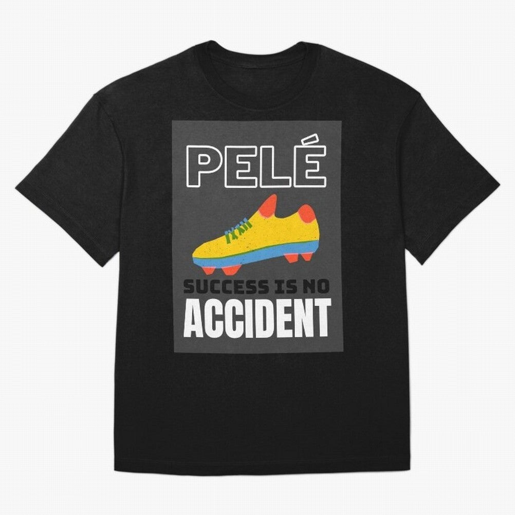 Pele Quote Success Is No Accident Graphic Classic T-Shirt Relive the Noise and Pride of FIFA World Cup 2026 USA Canada Mexico for Fans of Messi, CR7 and Mbappe and Argentina and Brazil, Bringing Football Festival Excitement, Trophy Ambitions,
