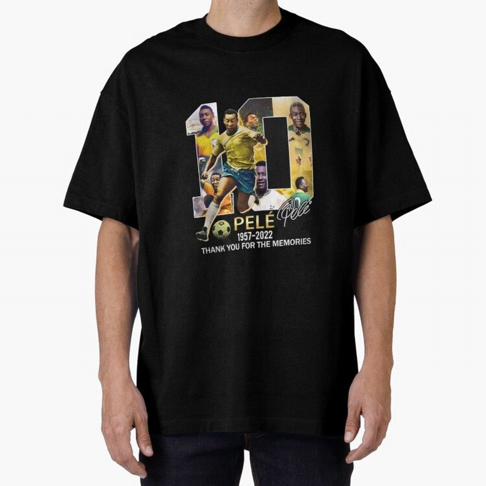 Signed Pele Shirt Oversized T-Shirt Celebrate Rivalries and Pride in FIFA World Cup 2026 Group Stage Built around Haaland and Mbappe, Portugal, Spain and Germany Energy, Sports Nostalgia, International Competition, Famous Players and Unforgettable