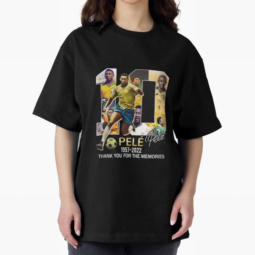 Signed Pele Shirt Oversized T-Shirt Celebrate Rivalries and Pride in FIFA World Cup 2026 Group Stage Built around Haaland and Mbappe, Portugal, Spain and Germany Energy, Sports Nostalgia, International Competition, Famous Players and Unforgettable