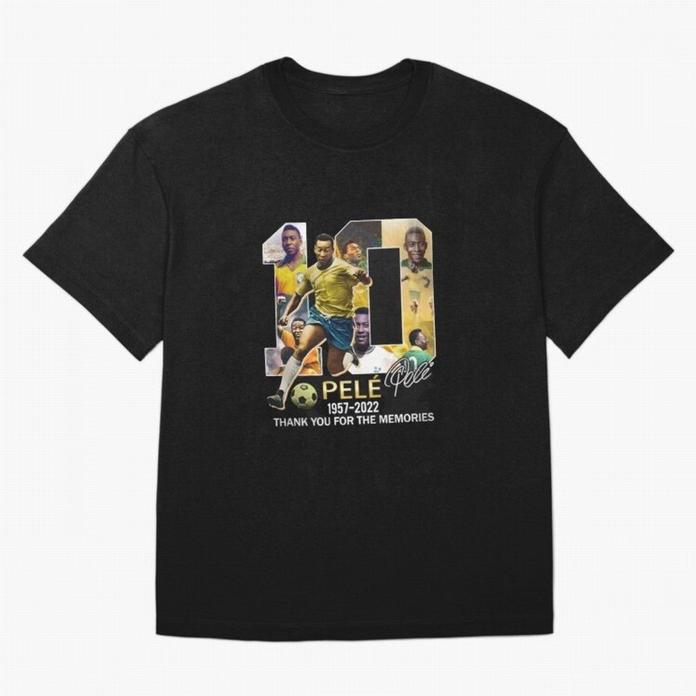 Signed Pele Shirt Oversized T-Shirt Celebrate Rivalries and Pride in FIFA World Cup 2026 Group Stage Built around Haaland and Mbappe, Portugal, Spain and Germany Energy, Sports Nostalgia, International Competition, Famous Players and Unforgettable