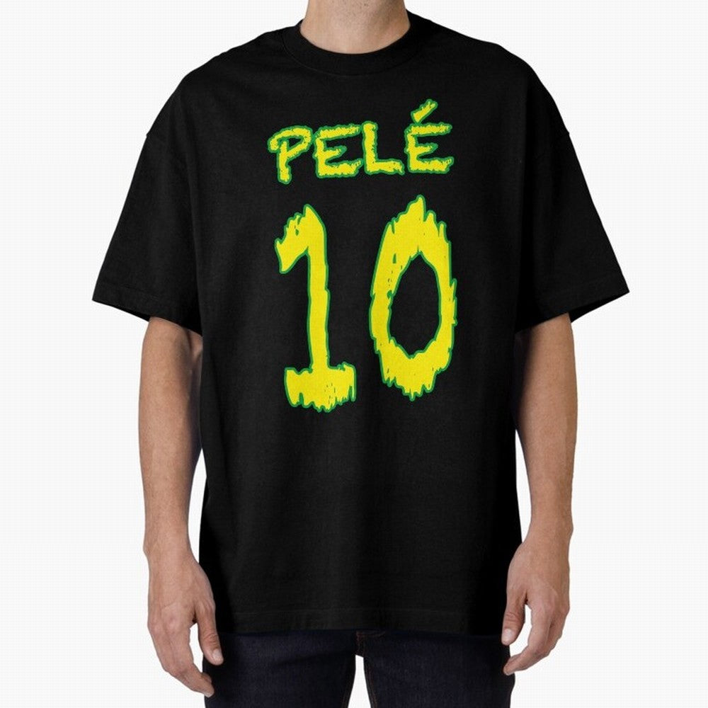 Pel¨¦ 10 Oversized T-Shirt Keep the Match Day Mood of FIFA World Cup 2026 Group Stage for Fans of Messi and France, Bringing Sports Nostalgia, International Competition, Famous Players and Unforgettable Victories; Created for Match Day Parties,
