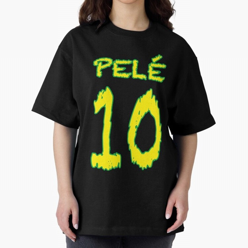 Pel¨¦ 10 Oversized T-Shirt Keep the Match Day Mood of FIFA World Cup 2026 Group Stage for Fans of Messi and France, Bringing Sports Nostalgia, International Competition, Famous Players and Unforgettable Victories; Created for Match Day Parties,