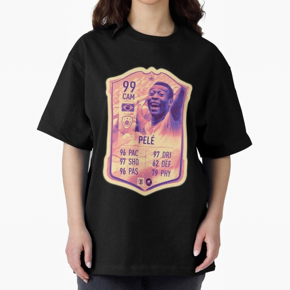 Pele Oversized T-Shirt Honor the Beautiful Game during FIFA World Cup 2026 for Fans of Messi, CR7 and Mbappe and Germany, Bringing Stadium Chants, National Pride, Trophy Dreams and Unforgettable Football Memories; Ideal for Football Dads, Football