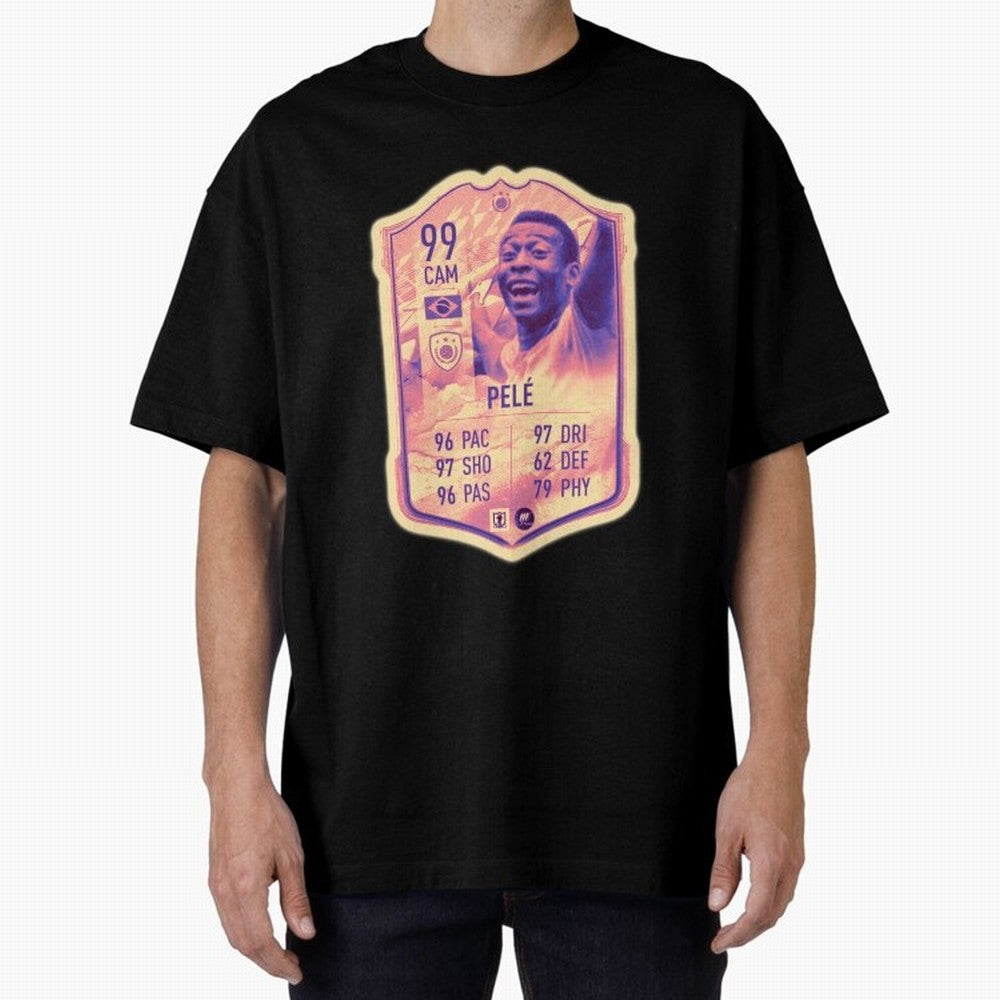 Pele Oversized T-Shirt Honor the Beautiful Game during FIFA World Cup 2026 for Fans of Messi, CR7 and Mbappe and Germany, Bringing Stadium Chants, National Pride, Trophy Dreams and Unforgettable Football Memories; Ideal for Football Dads, Football