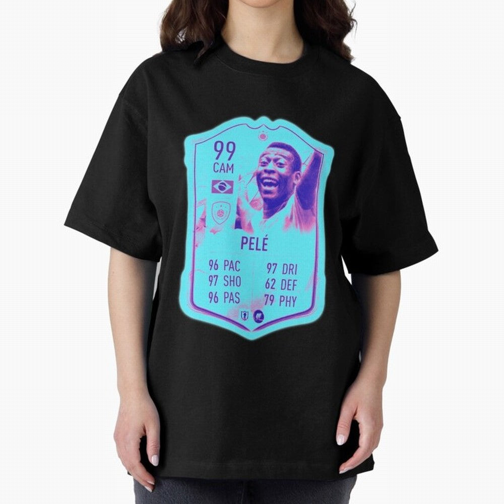 Pele Oversized T-Shirt Step into FIFA World Cup 2026 Group Stage Spirit, Filled with Argentina, Haaland and Mbappe, Worldwide Fan Energy, Dramatic Goals, Stadium Lights and Championship Celebrations; Great for Watch Parties, Sports Bars, Family