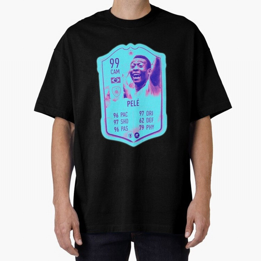 Pele Oversized T-Shirt Step into FIFA World Cup 2026 Group Stage Spirit, Filled with Argentina, Haaland and Mbappe, Worldwide Fan Energy, Dramatic Goals, Stadium Lights and Championship Celebrations; Great for Watch Parties, Sports Bars, Family