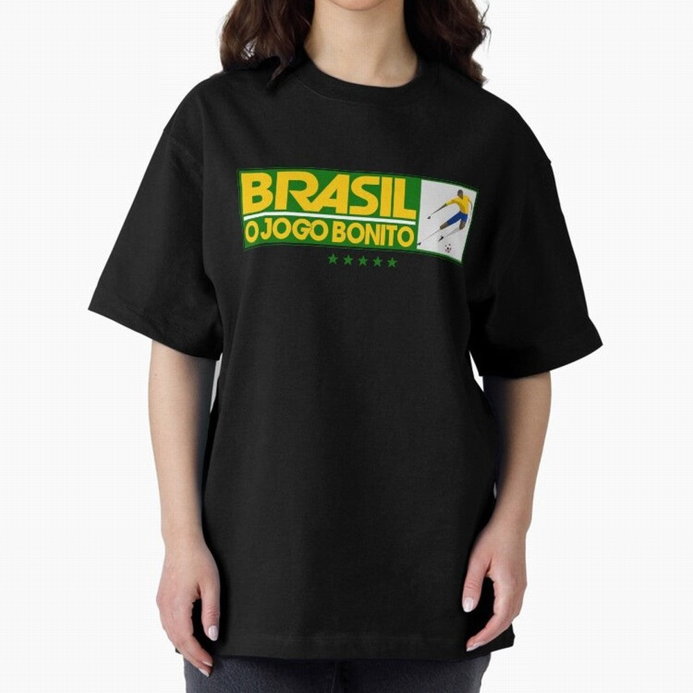 O jogo bonito Oversized T-Shirt Carry National Pride through Match Day Hype around FIFA World Cup 2026 Group Stage, Neymar, Haaland and Cristiano Ronaldo, England, Goal Celebration Energy, Supporter Heritage, Football Icons and Worldwide Tournament