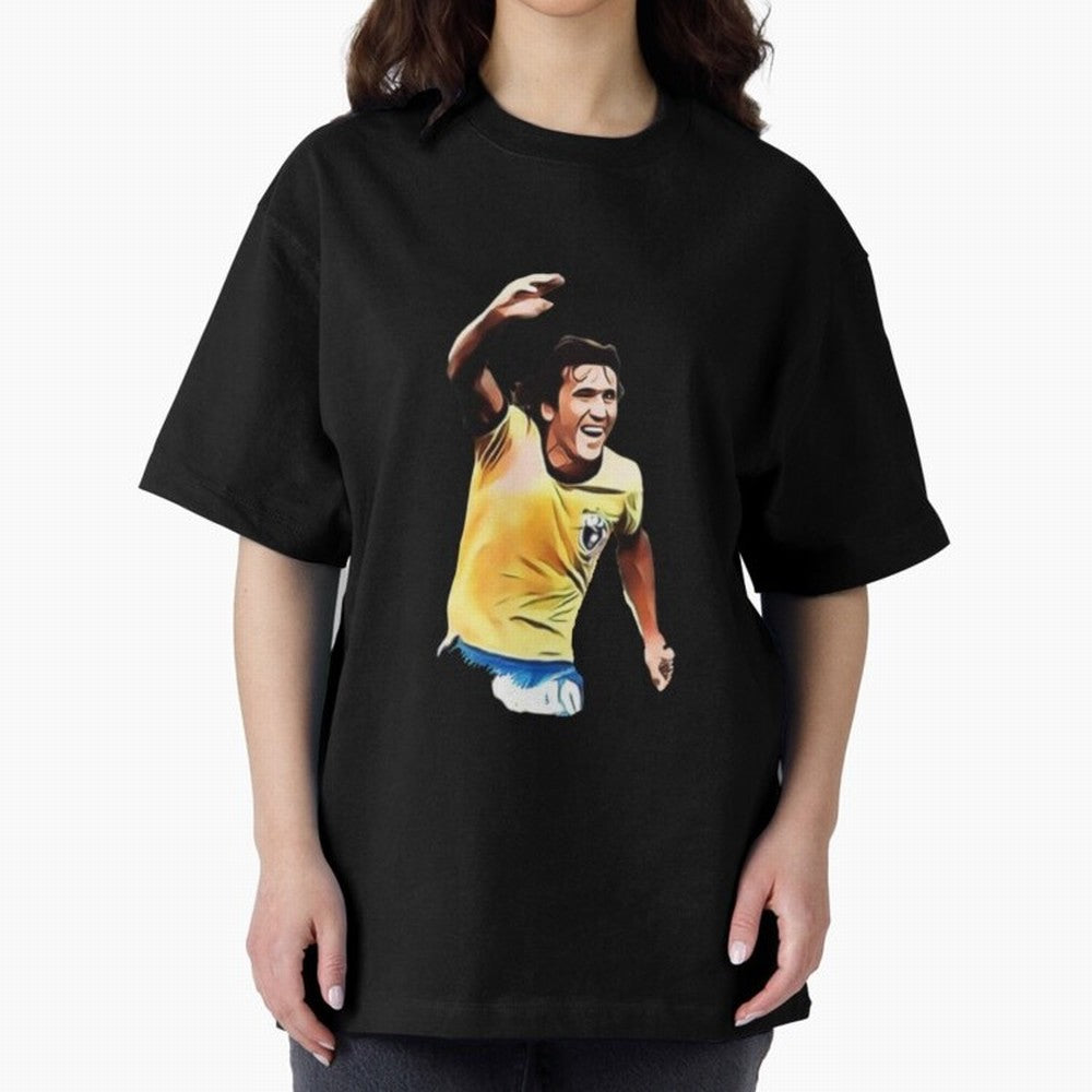 Legends of The Beautiful Game Cartoon Collection Legends Arthur Zico 2 Cartoon Artwork134 Oversized T-Shirt Experience the FIFA World Cup 2026 Group Stage Journey through Messi, Neymar and Mbappe Highlights, Netherlands Pride, Global Supporter