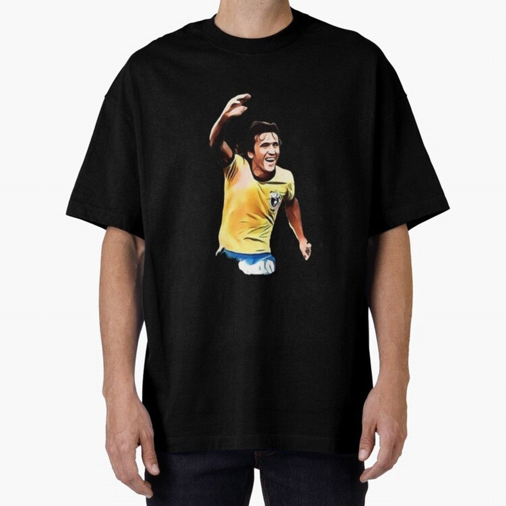 Legends of The Beautiful Game Cartoon Collection Legends Arthur Zico 2 Cartoon Artwork134 Oversized T-Shirt Experience the FIFA World Cup 2026 Group Stage Journey through Messi, Neymar and Mbappe Highlights, Netherlands Pride, Global Supporter