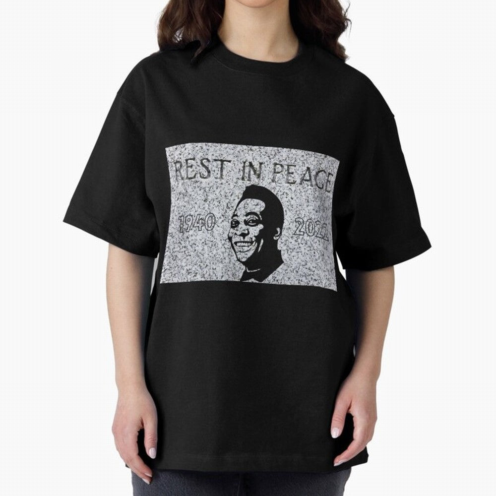 RIP Pel¨¦, 1940-2022 Oversized T-Shirt Share the Excitement of FIFA World Cup 2026 Group Stage Spirit, Made for Spain, Neymar, Haaland and Cristiano Ronaldo, Vintage Soccer Flavor, Modern Football Stars, National Flags and Final Night Emotion; Made