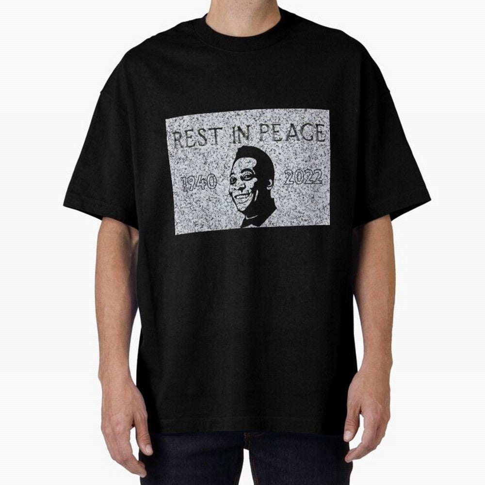 RIP Pel¨¦, 1940-2022 Oversized T-Shirt Share the Excitement of FIFA World Cup 2026 Group Stage Spirit, Made for Spain, Neymar, Haaland and Cristiano Ronaldo, Vintage Soccer Flavor, Modern Football Stars, National Flags and Final Night Emotion; Made