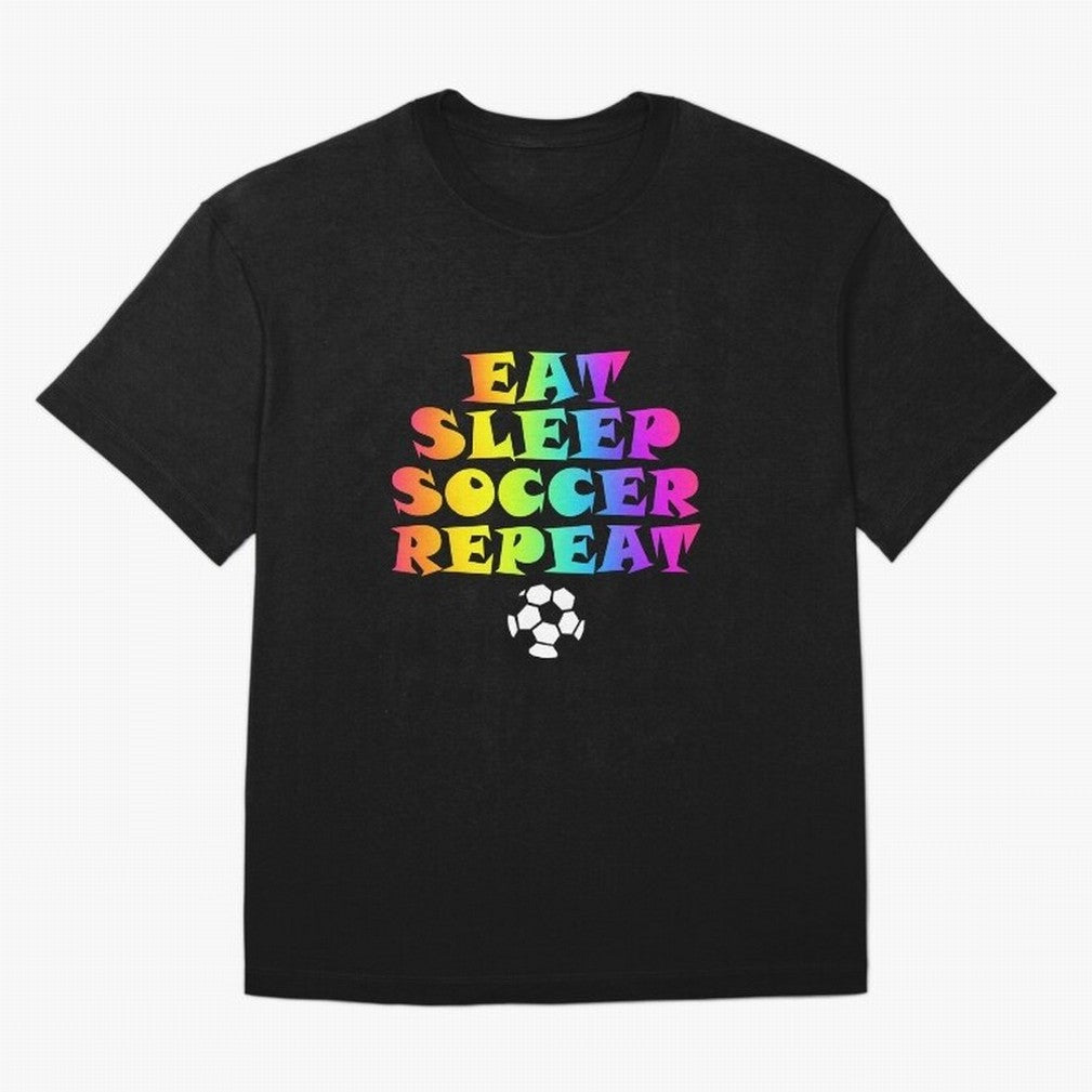 Eat Sleep Soccer Repeat - Football Active T-Shirt Bring Home Match Day Hype around FIFA World Cup 2026, Haaland and Mbappe, Portugal, Spain and Germany, Match Day Excitement, Supporter Culture, Golden Goals and Global Football Passion; Great for