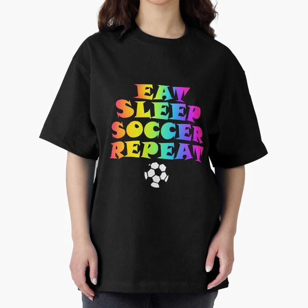Eat Sleep Soccer Repeat - Football Active T-Shirt Bring Home Match Day Hype around FIFA World Cup 2026, Haaland and Mbappe, Portugal, Spain and Germany, Match Day Excitement, Supporter Culture, Golden Goals and Global Football Passion; Great for