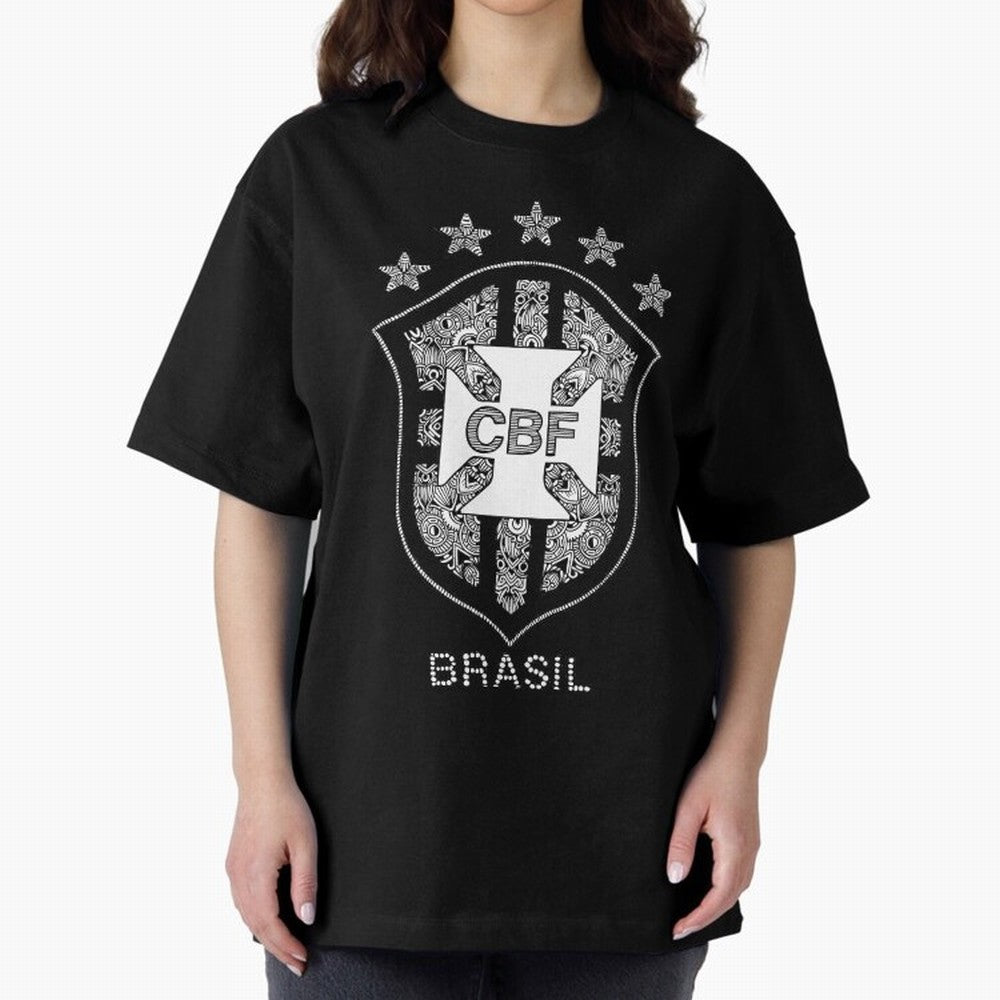 BRASIL NATIONAL FOOTBALL TEAM LOGO Oversized T-Shirt Capture FIFA World Cup 2026 USA Canada Mexico Filled with Mbappe, Spain and Netherlands Energy, Supporter Pride, Iconic Celebrations, Legendary Names and Global Match Day Energy; Ideal for Fans
