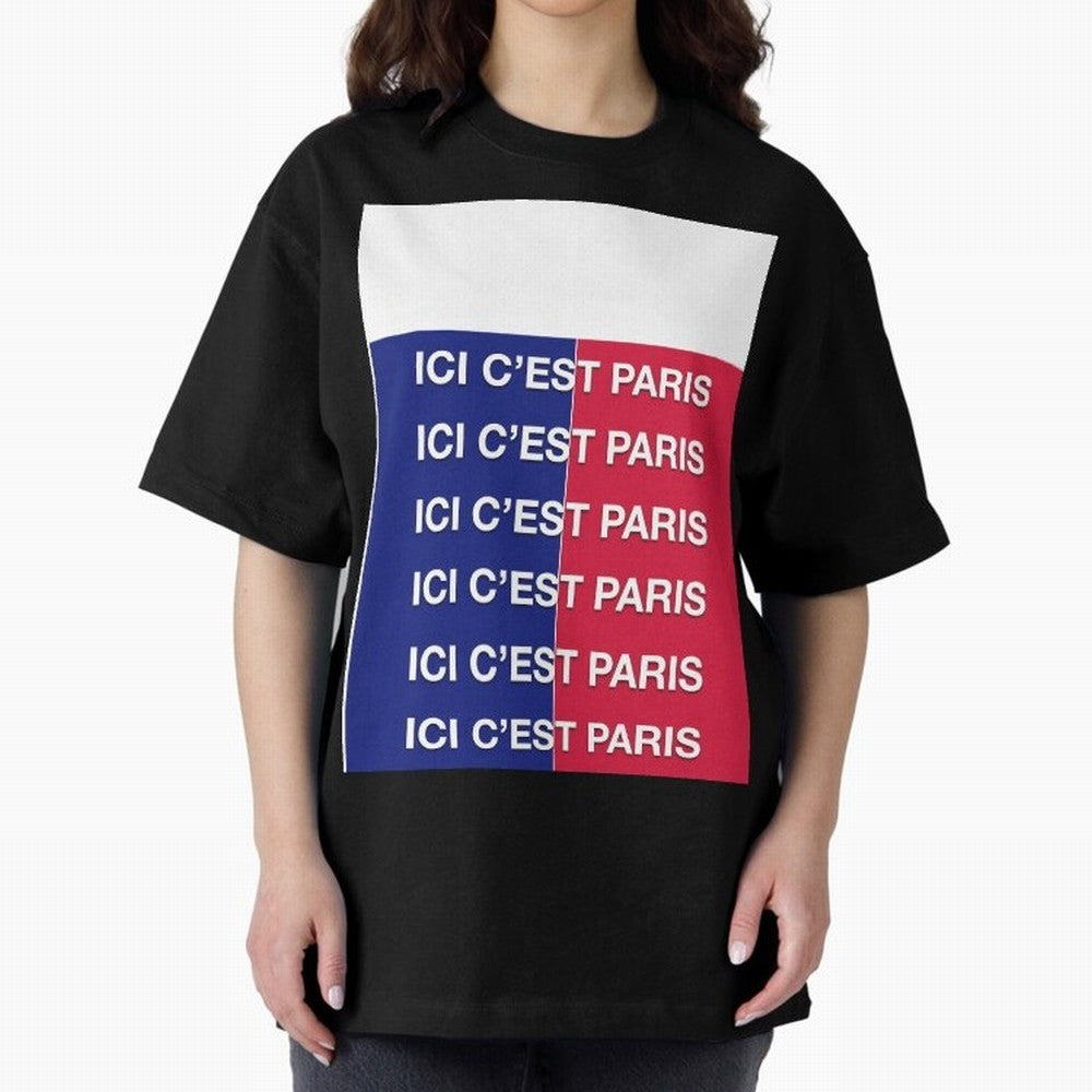 ICI C'EST PARIS Graphic T-Shirt Show Your Love for FIFA World Cup 2026 USA Canada Mexico Spirit, Celebrating England and Germany, CR7, Tournament Hype, Historic Matchups, Family Viewing Parties and Global Sports Pride; Made for Die Hard Supporters,