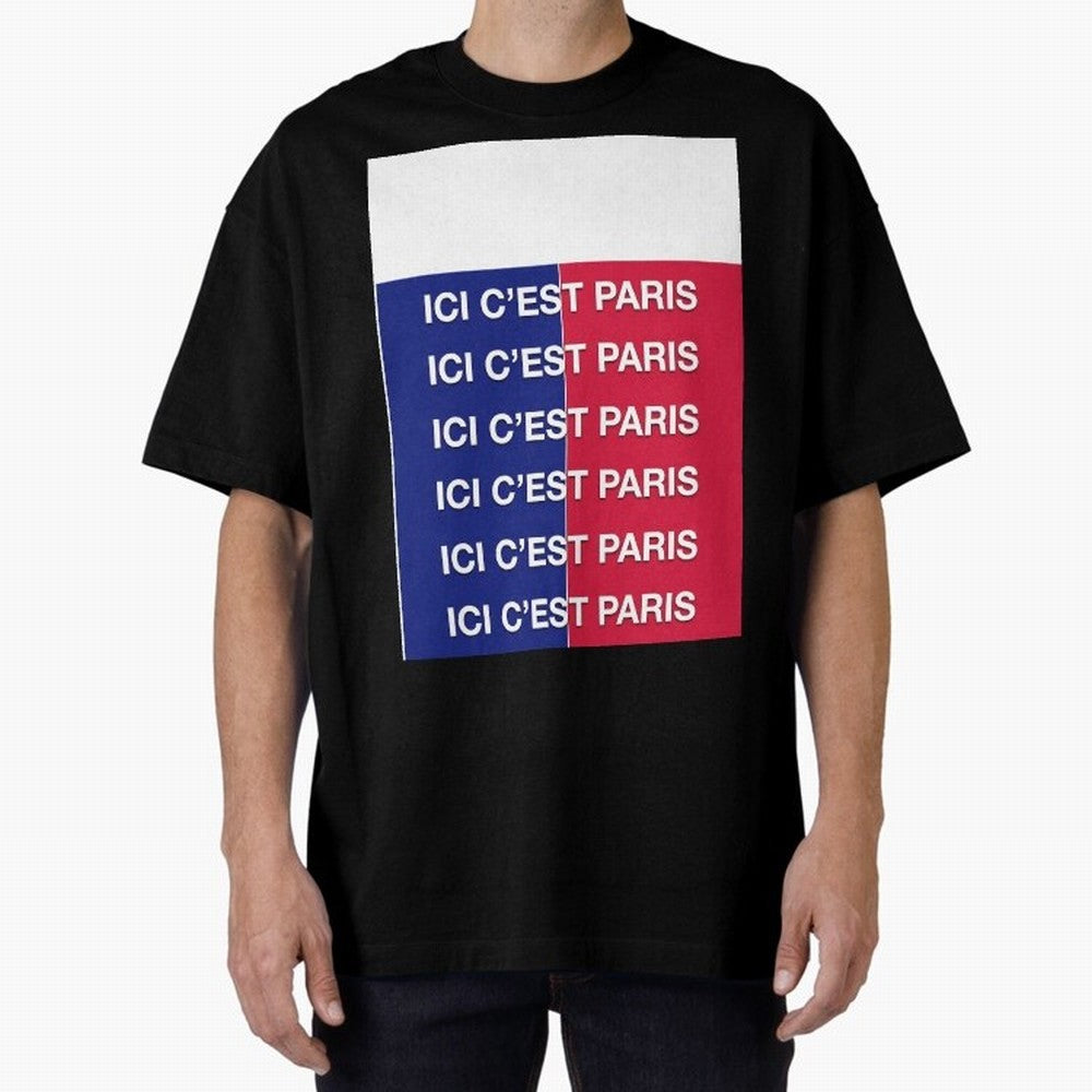 ICI C'EST PARIS Graphic T-Shirt Show Your Love for FIFA World Cup 2026 USA Canada Mexico Spirit, Celebrating England and Germany, CR7, Tournament Hype, Historic Matchups, Family Viewing Parties and Global Sports Pride; Made for Die Hard Supporters,