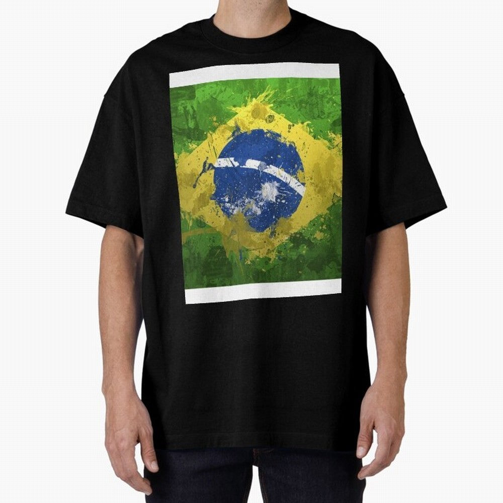 Brasilian Flag Face Mask Graphic T-Shirt Make Your Look Match Match Day Hype around FIFA World Cup 2026, CR7, Netherlands, Game Day Rituals, Football Legends, Country Pride and the Road to the Final; Ideal for Football Dads, Football Moms, Friends,