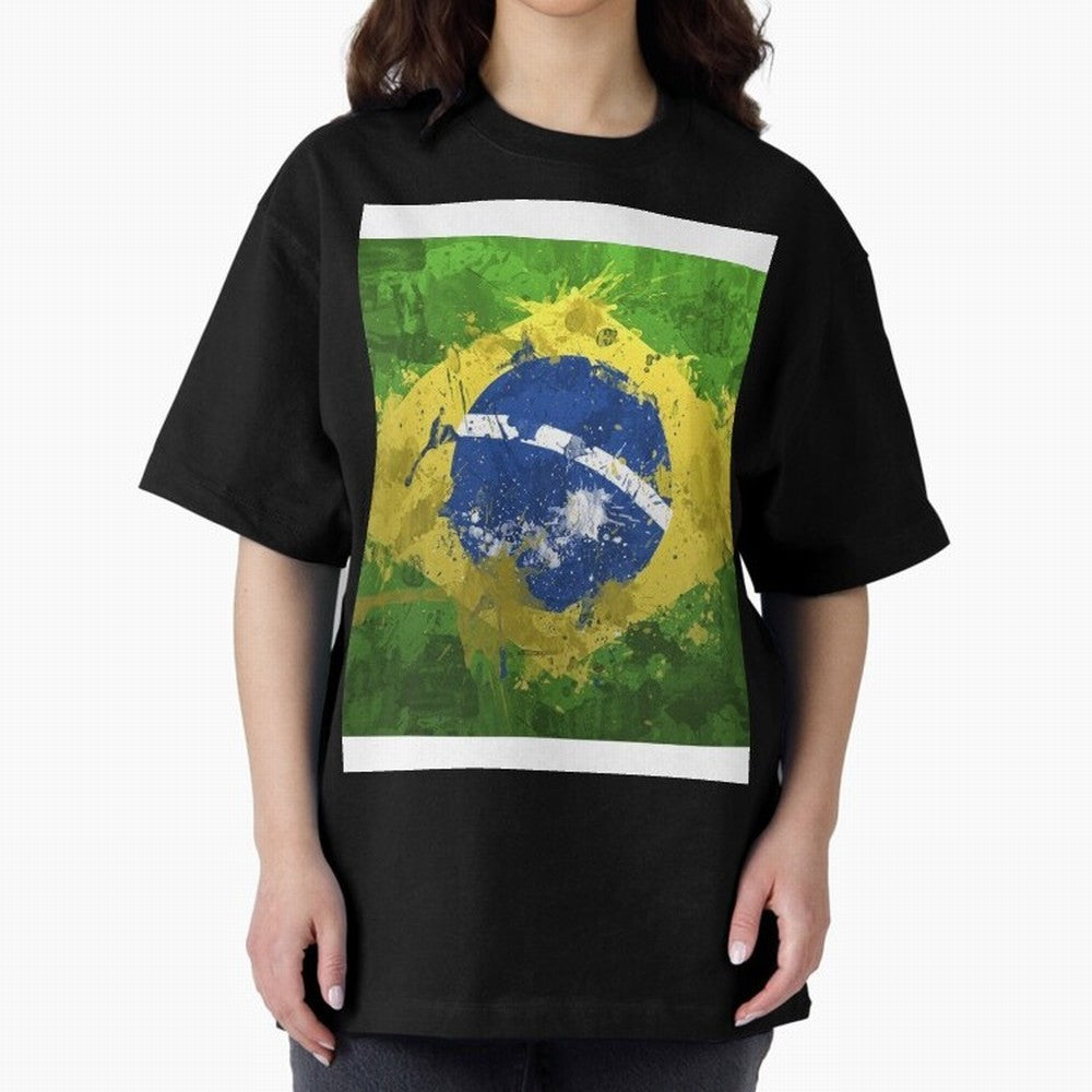Brasilian Flag Face Mask Graphic T-Shirt Make Your Look Match Match Day Hype around FIFA World Cup 2026, CR7, Netherlands, Game Day Rituals, Football Legends, Country Pride and the Road to the Final; Ideal for Football Dads, Football Moms, Friends,