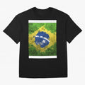 Brasilian Flag Face Mask Graphic T-Shirt Make Your Look Match Match Day Hype around FIFA World Cup 2026, CR7, Netherlands, Game Day Rituals, Football Legends, Country Pride and the Road to the Final; Ideal for Football Dads, Football Moms, Friends,