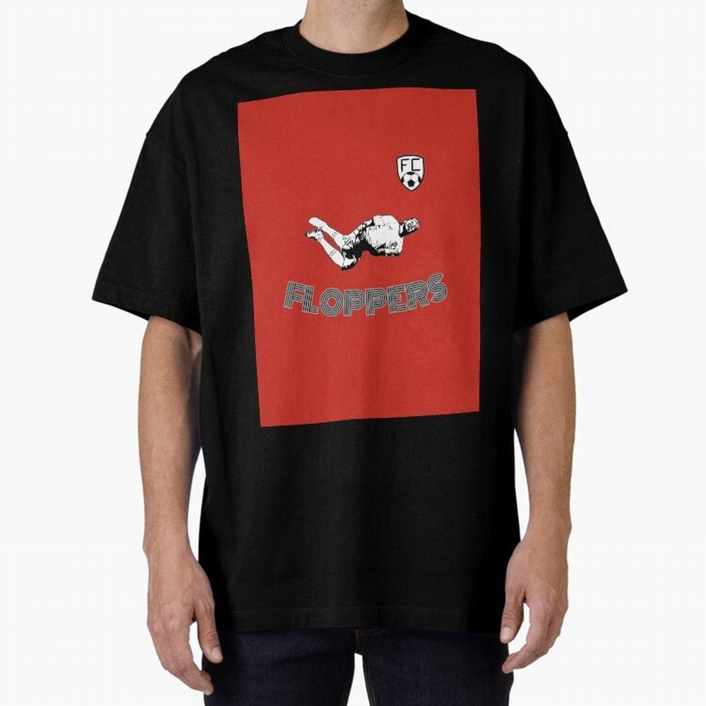Floppers FC - Unique and Original Design Graphic T-Shirt Bring Match Day Fire to FIFA World Cup 2026 Group Stage Spirit, Highlighting England and Germany, Messi and Cristiano Ronaldo, Retro Football Energy, Iconic Rivalries, Trophy Chase Drama and
