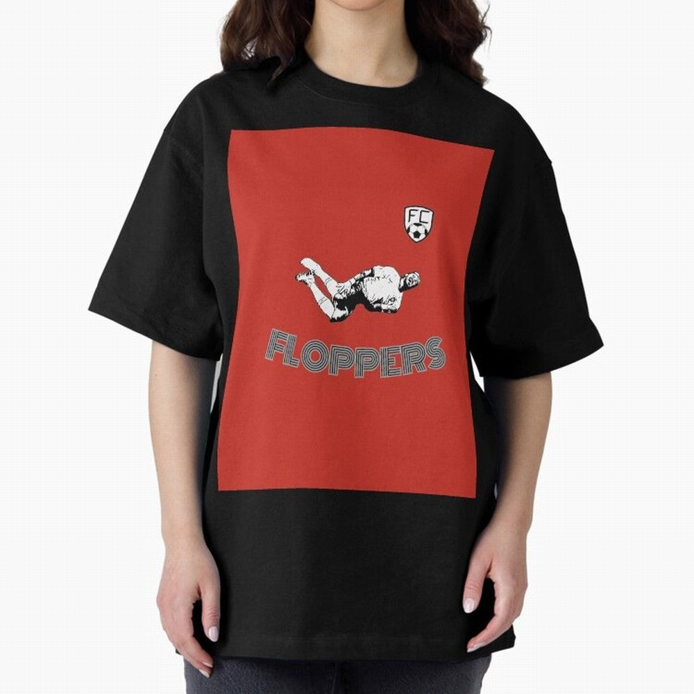 Floppers FC - Unique and Original Design Graphic T-Shirt Bring Match Day Fire to FIFA World Cup 2026 Group Stage Spirit, Highlighting England and Germany, Messi and Cristiano Ronaldo, Retro Football Energy, Iconic Rivalries, Trophy Chase Drama and