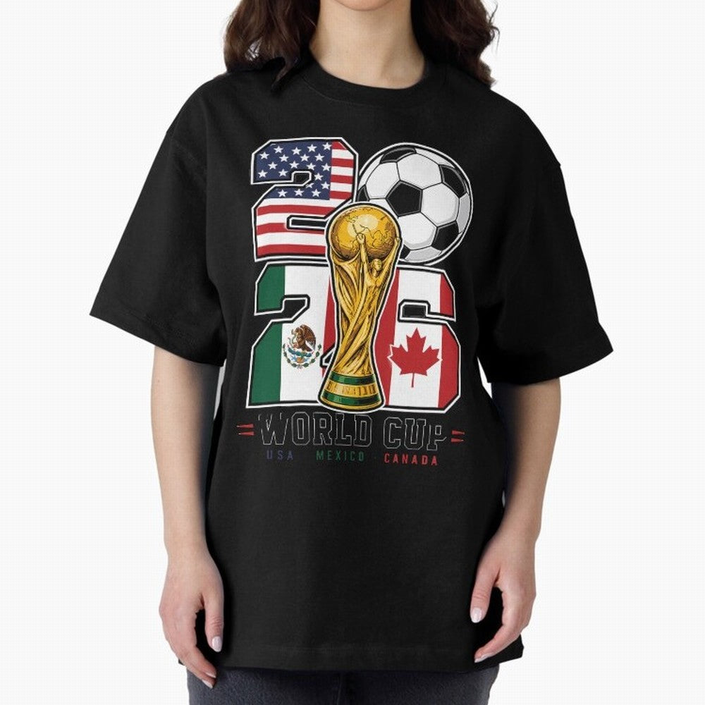 2026 Soccer World Cup Football Design Classic T-Shirt Bring Trophy Dreams to the FIFA World Cup 2026 Journey through Messi Highlights, England, France and Netherlands Pride, Vintage Soccer Flavor, Modern Football Stars, National Flags and Final