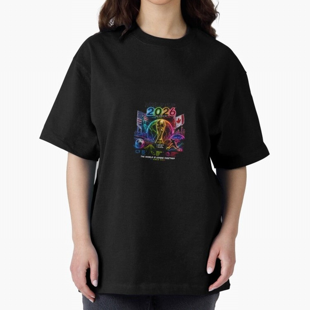 World Cup 2026 ¨C United Passion ?? | Neon Football Design Classic T-Shirt Make Every Match About FIFA World Cup 2026 Group Stage Spirit, Filled with Brazil, Messi, Fan Favorite Moments, National Team Passion, Big Match Drama and Soccer History;