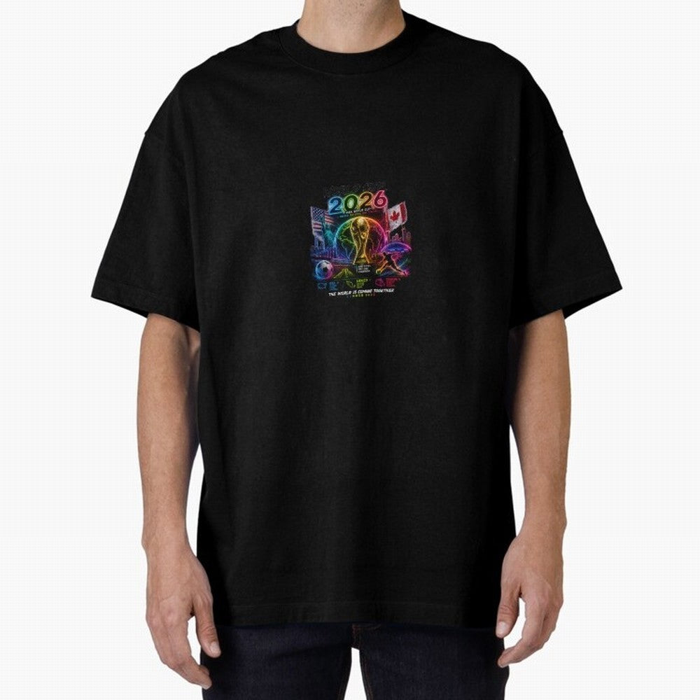 World Cup 2026 ¨C United Passion ?? | Neon Football Design Classic T-Shirt Make Every Match About FIFA World Cup 2026 Group Stage Spirit, Filled with Brazil, Messi, Fan Favorite Moments, National Team Passion, Big Match Drama and Soccer History;