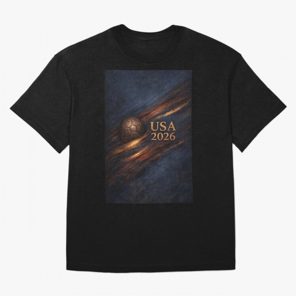 USA 2026 For Soccer Fans Inspired Design Classic T-Shirt Fuel Your Fan Pride for Global Football Passion for FIFA World Cup 2026 Group Stage, Centered on Messi, Neymar and Mbappe, Germany, Stadium Memories, Football Loyalty, International Chants