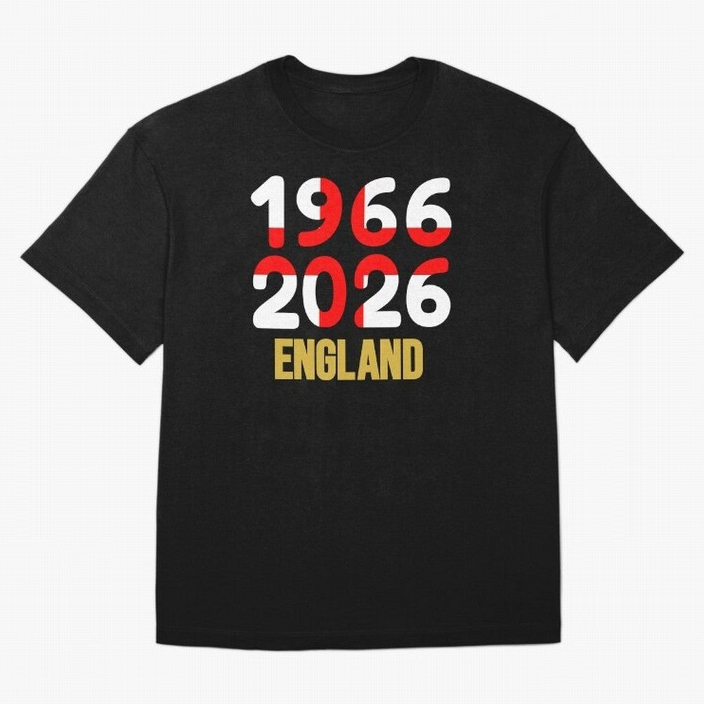 England 1966/2026 Classic T-Shirt Fuel Global Football Passion for FIFA World Cup 2026, Capturing CR7 and Messi, Spain, Football History, Final Match Energy, Crowd Noise and Once in a Lifetime Moments; Built for Supporters Chasing Trophy Dreams,